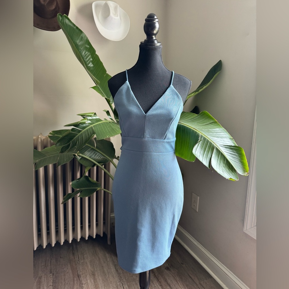 Elegant Blue Women's Dress